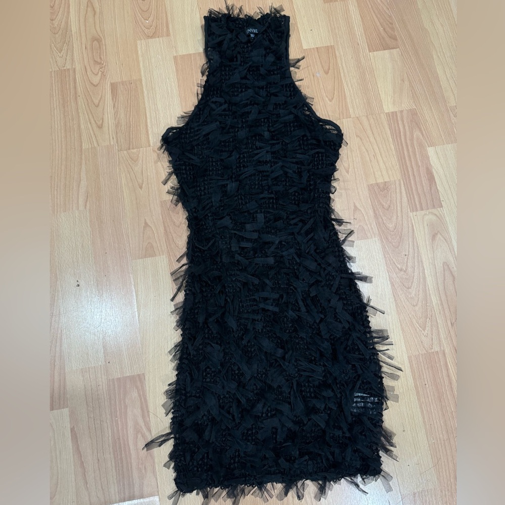 Elegant Black Textured Dress